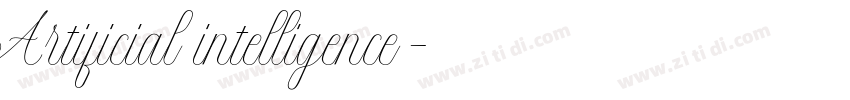 Artificial intelligence字体转换